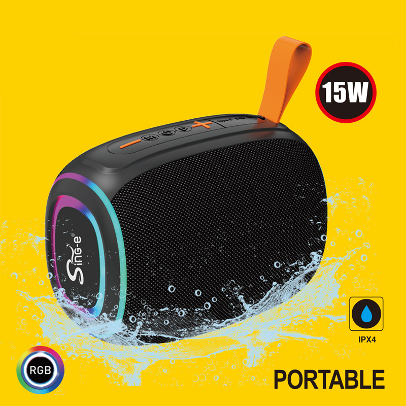 Cross-Border New Product Mini Wireless Bluetooth Speaker Portable Rgb Colored Light Small Speaker Ready-Made Subwoofer Wholesale