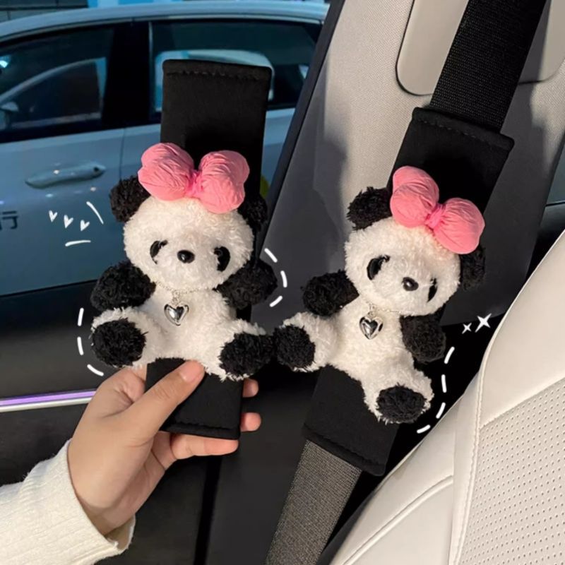 Car Seat Belt Shoulder Cover Soft Four-Season Universal Cute Seat Belt Protective Cover High-End Sense for a Couple Ladies