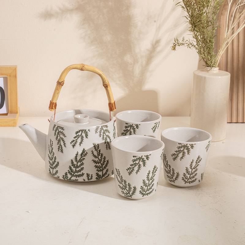 Taza de desayuno de cerámica pintada a mano pastoral esmerizada taza de cerámica rugosa taza de café de flores frescas taza de nicho menú de la tarde