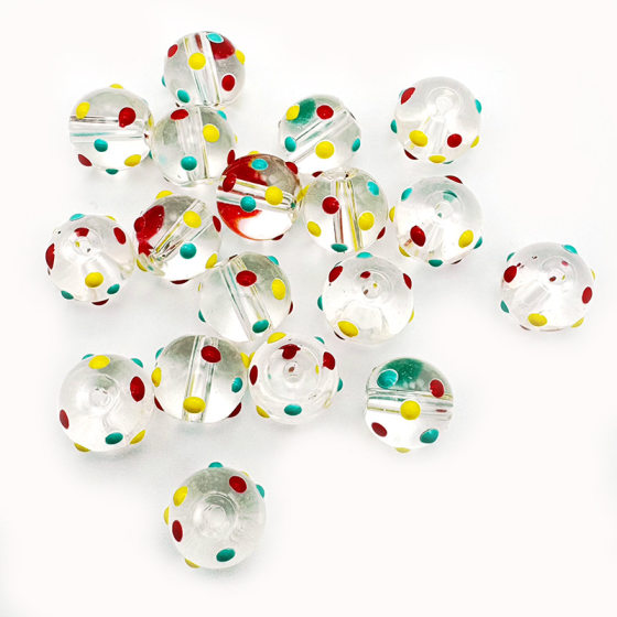 DIY hand string handmade loose beads round beads bracelet jewelry accessories beads hand-painted oil dripping glass handmade material accessories