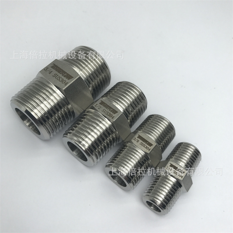 TENHEFLOW直通接头1/2" 配件双头外丝锻压件不锈钢304
