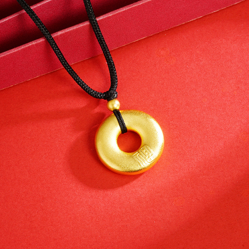 Vietnam arena oro antiguo francés fu personaje Ruyi anillo Collar chapado en oro estilo chino temperamento retro de las mujeres al por mayor Yiwu joyería