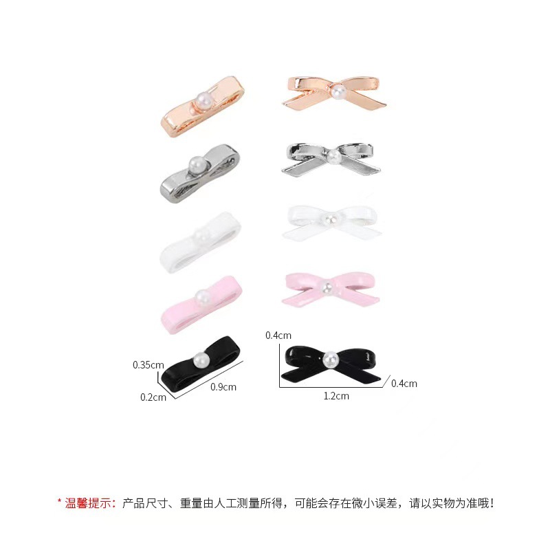 Pequeño libro rojo explosión zapatos de ballet arco flotante joyería de manicura corbata tridimensional 10 paquetes de aleación