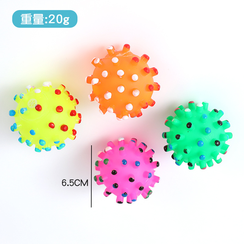 Popular perro vinilo sonido Thorn bola al por mayor juguetes para mascotas interactivo juego de entrenamiento de perros suministros transfronterizos juguetes de bolas