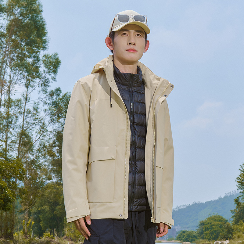 Graphene down Jacket for Men and Women Three-In-One Classy Outdoor 90 White Duck down Liner Group Can Customize Logo