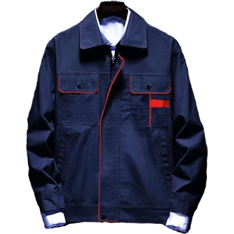 夏天工作服长袖男工装夏季薄款劳保套装上衣裤子厂服耐磨耐脏汽修|undefined