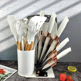 Hot-Selling Silicone 20-Piece Kitchenware Set, Kitchen Knives, Non-Stick Spatula and Spoon Set, Cooking Tools, Cross-Border Supply