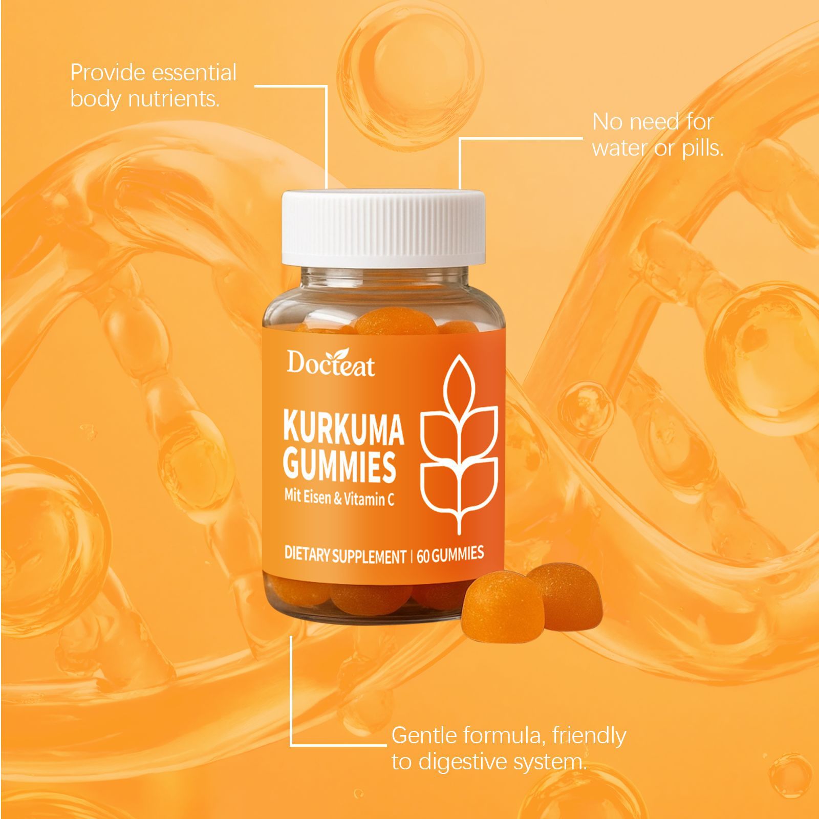 Turmeric Gummies Daily Dietary Supplement For Immune Support_voghion.com