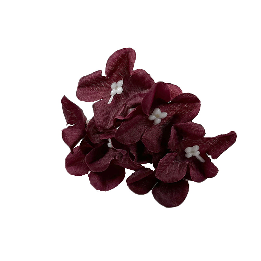 Pintura al óleo de imitación de hidrenias DIY9 cabeza tela de seda falsa flor tocado de flores de pinza material de diseño floral decoración de fotografía del hogar
