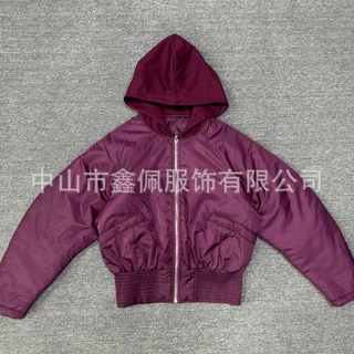 哇噢跨境定做冬季夹克男女新款加厚防风防水棉袄保暖连帽夹克棉服