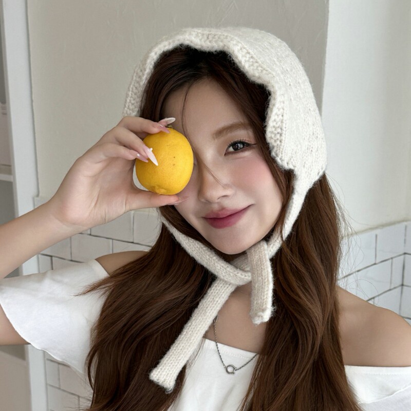 2025新款甜美针织护耳耳罩女秋冬保暖系带耳套骑车防风耳捂子发带|undefined