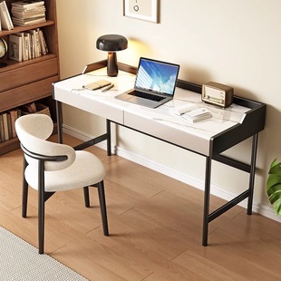 Italian Style Light Luxury High-end Rock Board Desk Bedroom Home Modern Simple Office Writing Long Table Desktop Computer Desk