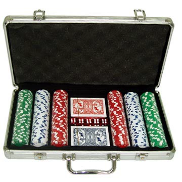 Алюминиевый кейс для хранения чипов на 300 штук, портативный, серебристый, оптом от производителя, в наличии