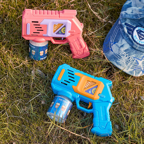 Children's toy handheld bubble blowing gun five-hole with light music internet celebrity cartoon electric bubble machine street stall wholesale