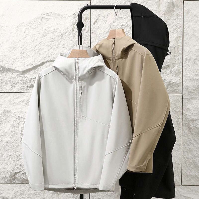 Men's Softshell Hooded Jacket 2026 Spring New Fashion Casual Versatile Couple's Jacket Men's Softshell Hooded Jacket 2026 Spring New Fashion Casual Versatile Couple's Jacket