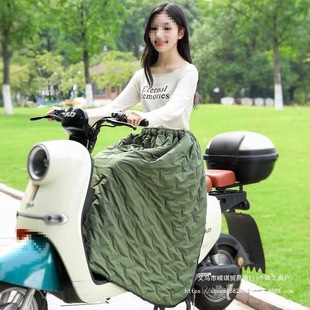 Windproof and Waterproof Cycling Electric Bike Skirt, Thickened Motorcycle Knee Pads, Fleece-Lined Warm Skirt for Men and Women, Autumn and Winter