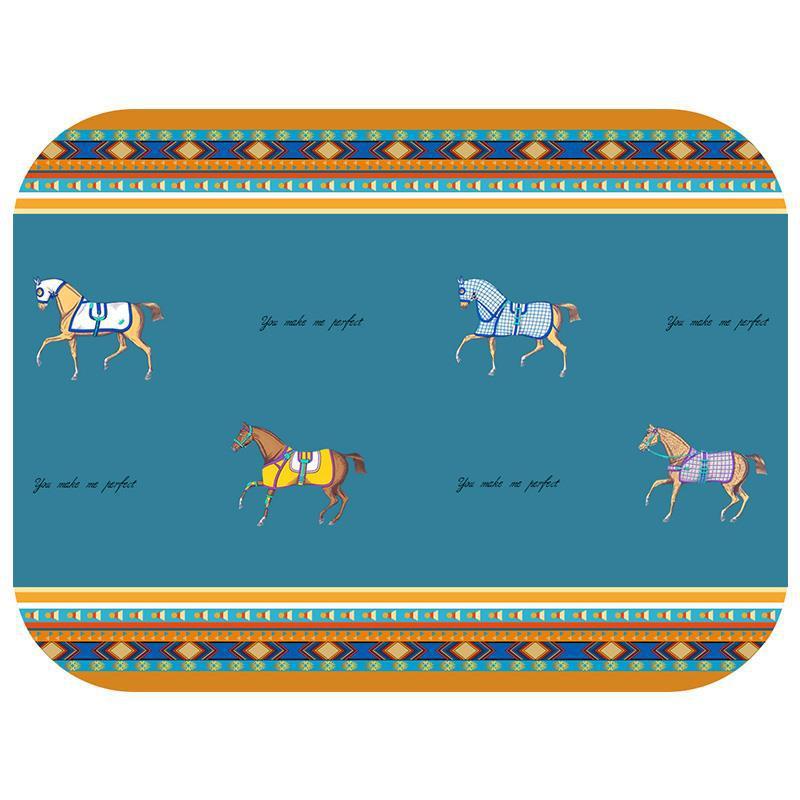 Retro Nordic mil mantel de aves impermeable a prueba de aceite de aislamiento de calor antideslizante estera de mesa a prueba de calor de alta gama de lujo ligero alfombra de Casa ins