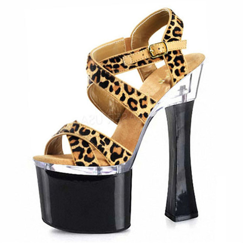 zapatos de leopardo zapatos de mujer de tacones altos profesionales de tacones delgados impermeables zapatos de boca de pez sandalias de tamaño grande verano 2024 nuevo