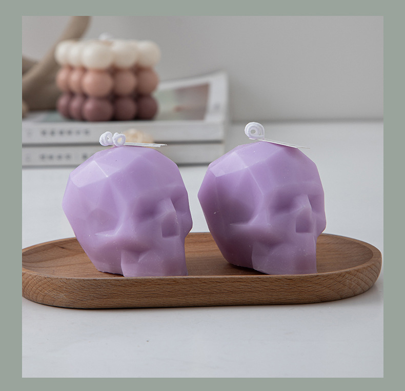 万圣节几何骷髅头香薰蜡烛ins创意家居摆饰套装万圣跨境蜡节日礼详情13