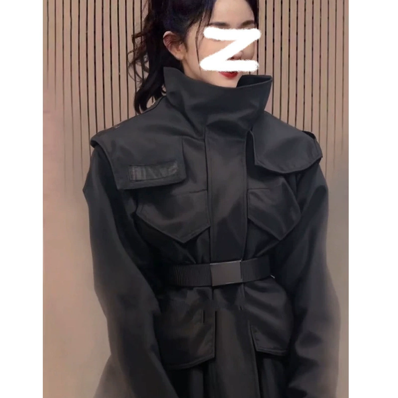 [Выходящие один за другим] Ян Ми тот же 2024 новый толстый куртка куртка осенью и зимой черный туник с талией