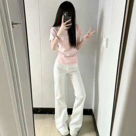 美式辣妹低腰微喇牛仔裤女2026新款小个子显瘦显高百搭遮胯拖地裤