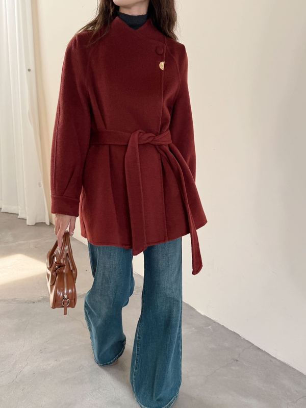 双面羊毛大衣女2025秋冬新款高级感气质中长款小个子羊绒呢子外套|undefined