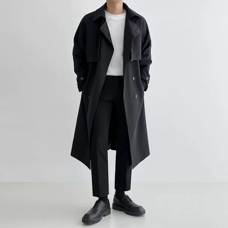 Long spring trench coat for boys, trend set, Korean style