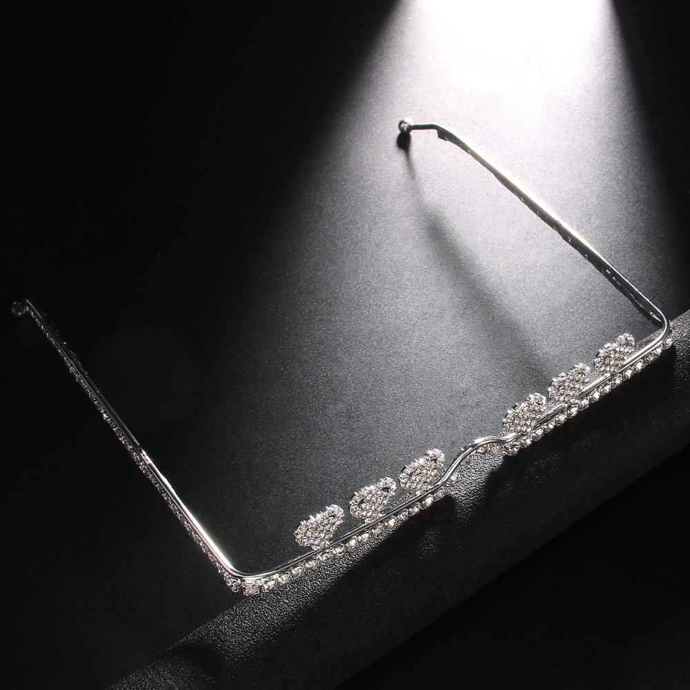 Transfronterizo nuevo rhinestone gafas Marco de moda europea y americana vestido de lujo bola amor cara joyería personalizada Accesorios