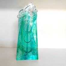 厂家销售 透明晕染彩色奖牌 水晶树脂纪念币展示牌 透明奖杯奖牌