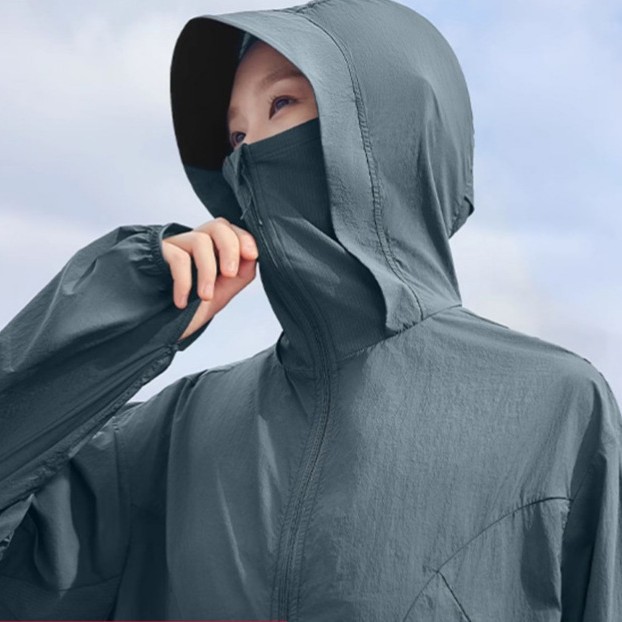 Jiaoxia Lightweight Short Sun Protection Clothing Ts40024 Women's Spring and Summer Anti-Uv Breathable Quick-Drying Sun Protection Clothing for Small People