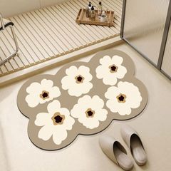 Bathroom Diatomaceous Earth Doormat Entry Mat Toilet Door Washing Room Absorbent Anti-Slip Foot Mat Bathroom Rugs