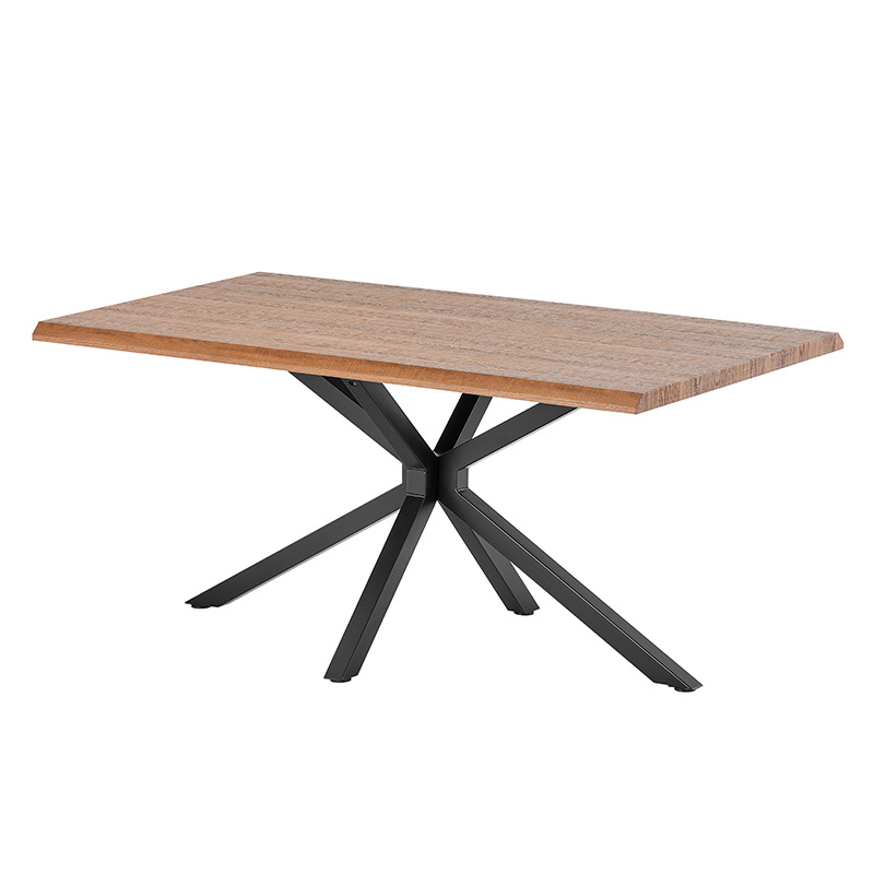 Mesa de comedor de madera sólida de Amazon mesa de negociación nórdica moderna mesa de comedor de madera MDF
