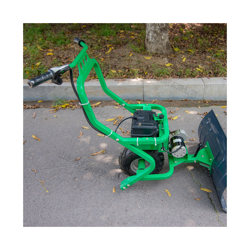 手推式新款电动推铲机建筑工地灰土堆积铲送设备小型家用推雪铲