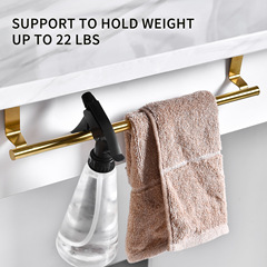 Stainless steel 430 no-drill wall-mounted towel rack for cabinet, can be installed on the back or front of the cabinet, no-drill storage rack