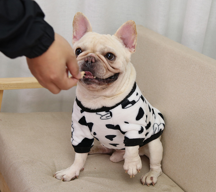 Christmas Elk Medium and Large Dog French Bulldog Puppy Autumn and Winter Pet Supplies Cat Two legged Fleece Clothes Teddy_voghion.com