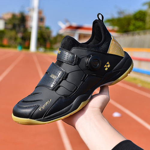 Badminton shoes for men  autumn new high-quality rotating button training shoes professional non-slip couple sports shoes