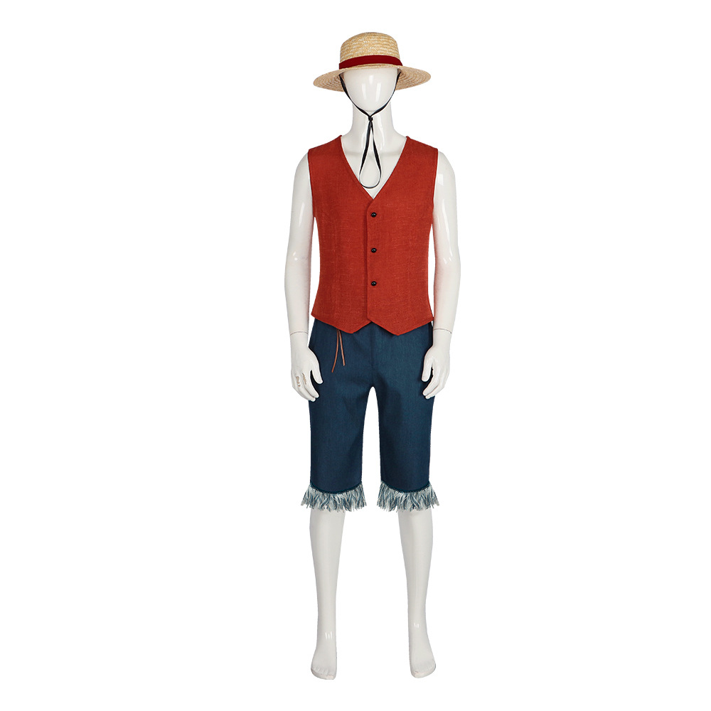 Rey del mar luffy vida real película traje de una pieza y el país cos traje Halloween Cosplay rendimiento