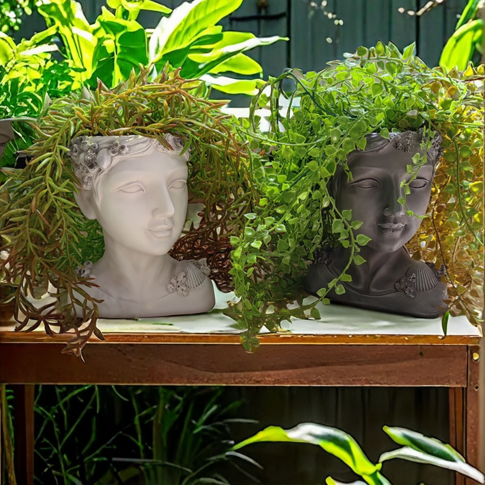 Transfronterizos hogares de almacenamiento jardín creativo cuerpo grueso de resina verde adornos decorativos hechos a mano lindos