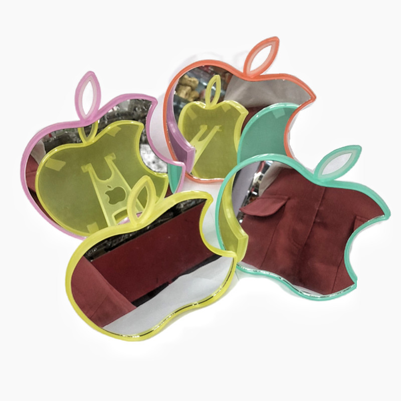 Apple espejo de maquillaje de color plástico de escritorio de un solo lado espejo