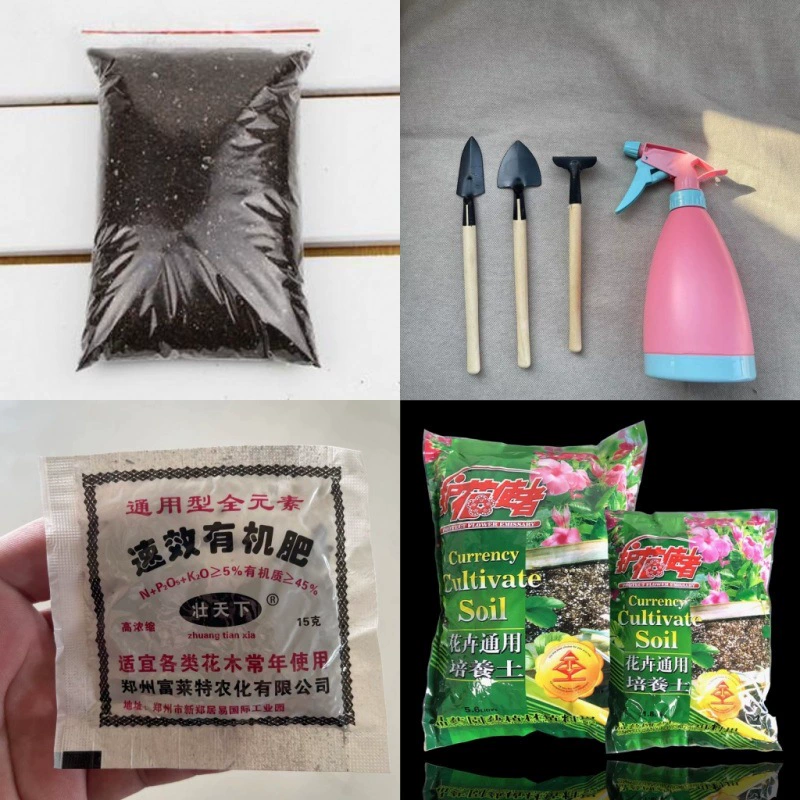 Посадочный набор [набор инструментов из трех предметов] [литье для конфет] [питательный почвенный материал] [удобрение]