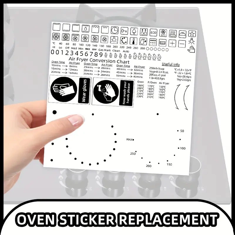 Flame indicator ring, stove sticker, flame indicator ring, clear vinyl oven sticker