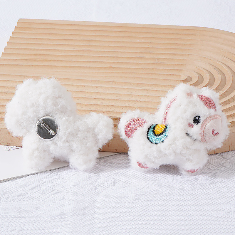 Rainbow white brooch