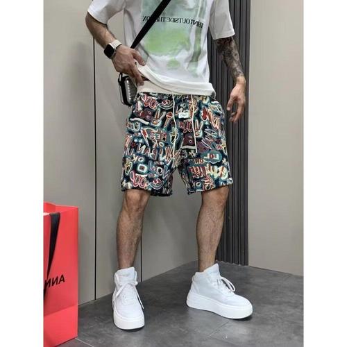 Hawaiian-style shorts for men and women, summer trendy brand sport pants, Instagram-inspired loose casual beach five-pocket pants, fashionable
