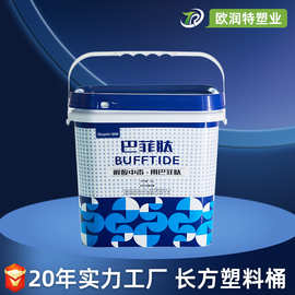 塑料桶定制长方筒16L带盖化工筒涂料桶包装桶膜内贴印刷桶水桶