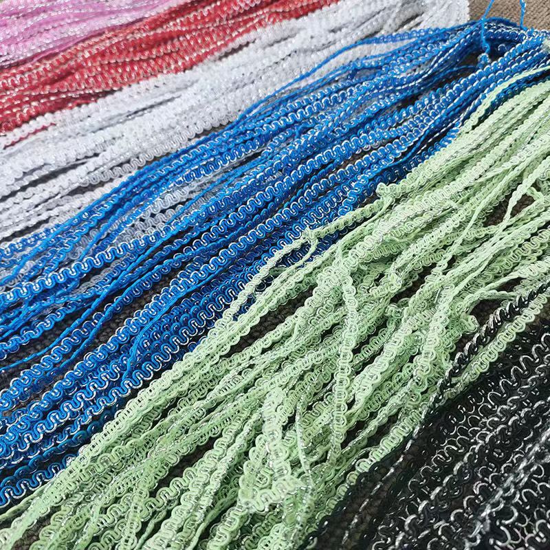 0,5 cm colorido encaje de Color Étnico onda encaje en forma de EE. UU. Onda encaje dorado suministro directo de fábrica