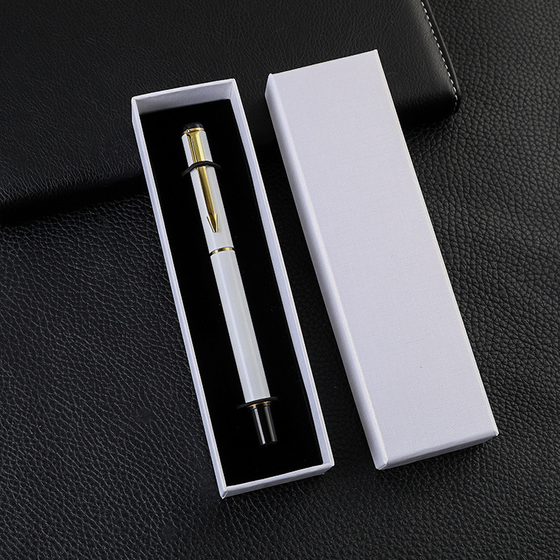Metal Sign Pen Business Pearl Pen Souvenir Printed Logo New White Gift Set Combination