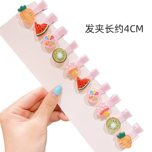 Children's Hair Clips Cute Cartoon Baby Small Hair Clips Princess Baby Hair Accessories No Hurt Hair Girl's Forehead Clips Headwear
