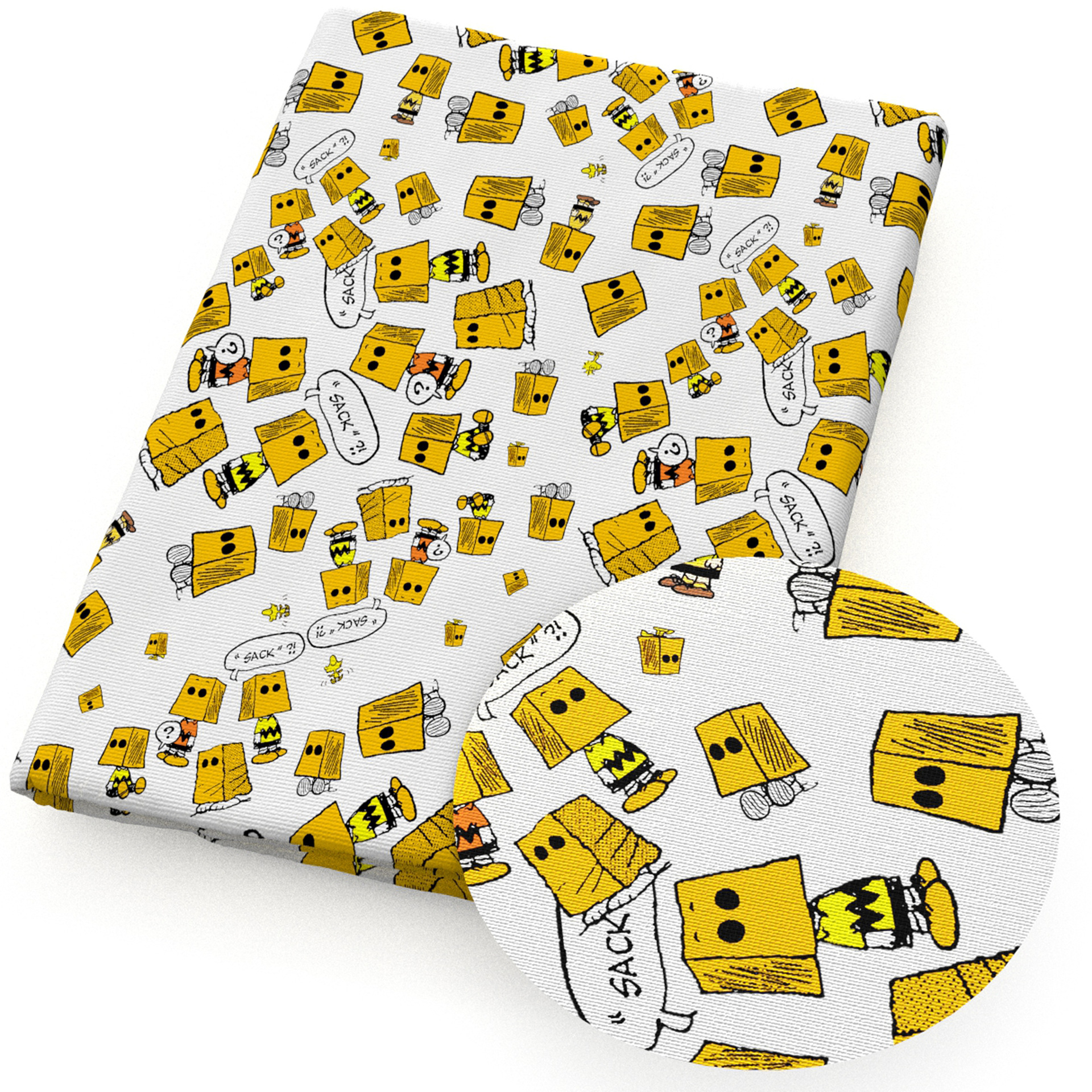 Perro Snoopy impresión de dibujos animados 100% tela de algodón DIY ropa hecha a mano bolsa, 1Yc55667
