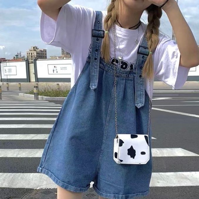 Denim Overalls Versatile 2026 Spring/Summer New Style Loose Slimming Wide-Leg Stylish Age-Reducing French-Style Overalls Denim Overalls Versatile 2026 Spring/Summer New Style Loose Slimming Wide-Leg Stylish Age-Reducing French-Style Overalls