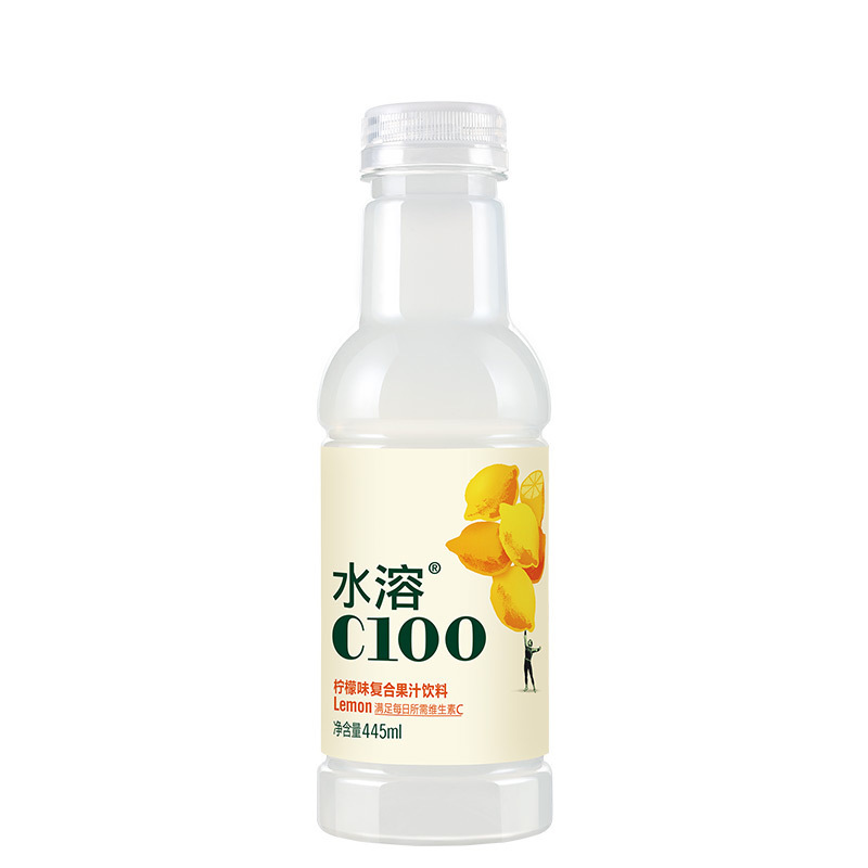 农夫山泉水溶C100柠檬青皮西柚血橙味445ml果味素 维生饮料整箱装|undefined